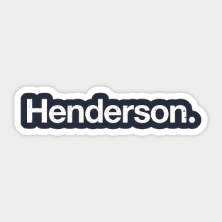 Henderson. Sticker